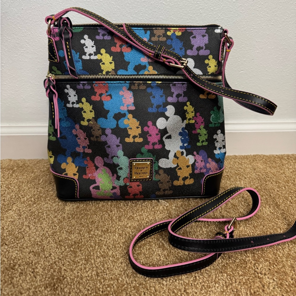 Dooney & Bourke 10th anniversary Mickey Mouse letter carrier crossbody bag